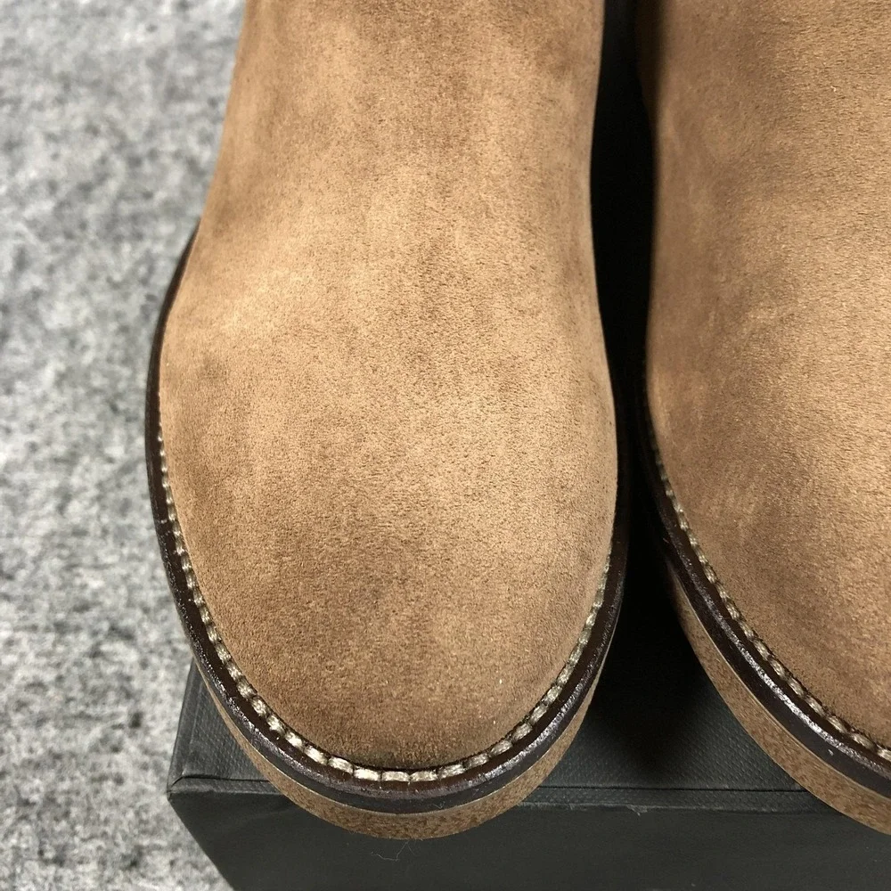 ITALEAU Foliana Ankle Booties Womens 10.5 Brown Suede Waterproof Zip Heel